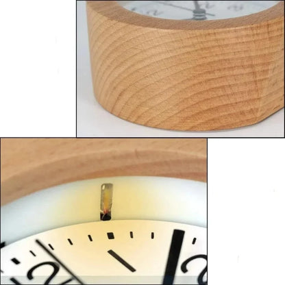 Monzzi Table Silent Wooden Alarm Clock