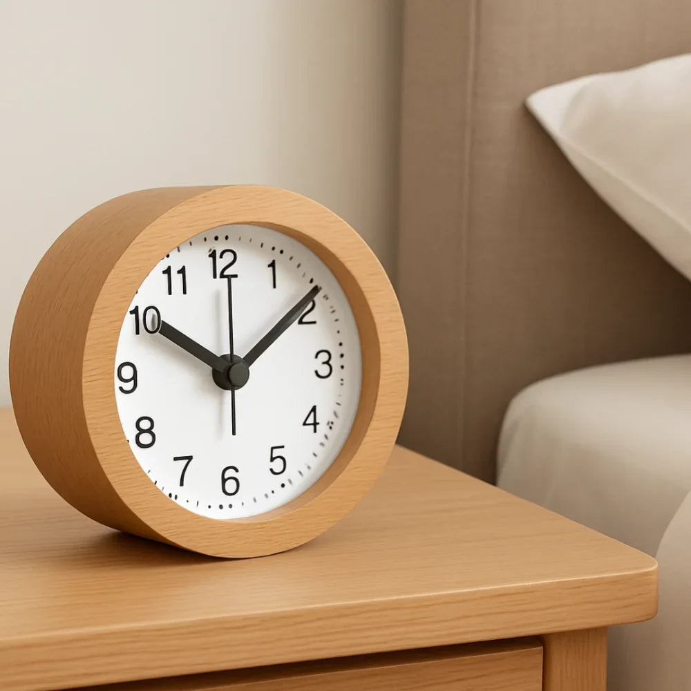 Monzzi Table Silent Wooden Alarm Clock