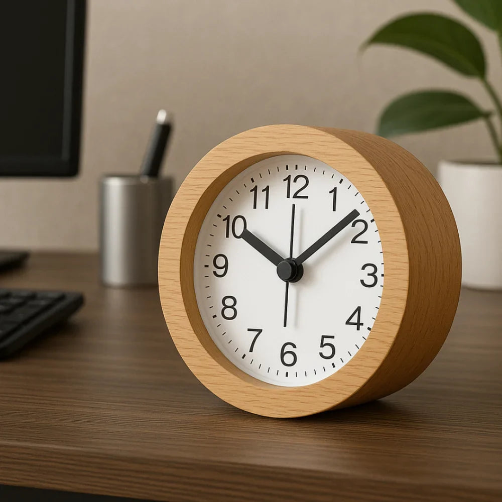 Monzzi Table Silent Wooden Alarm Clock