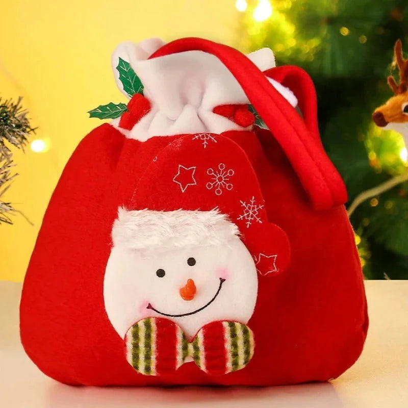 Monzzi Christmas Gift Flannel Drawstring Bag
