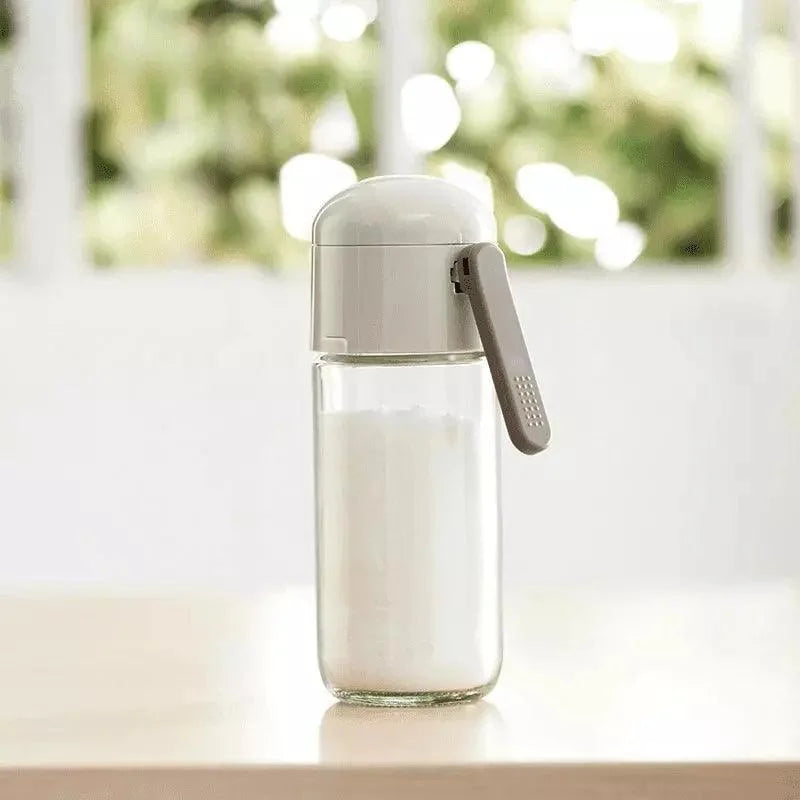 Monzzi Salt and Spice Glass Shaker with Built-In Measuring Spoon