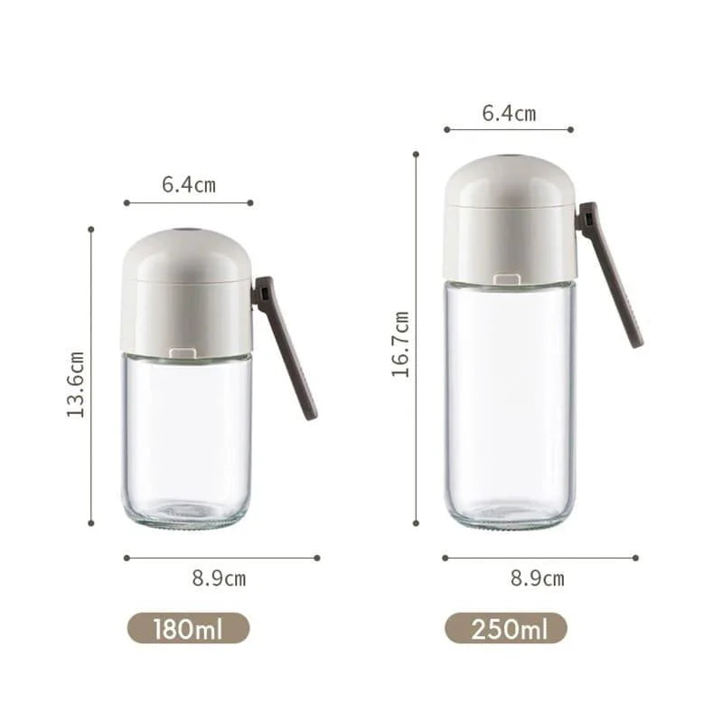 Monzzi Salt and Spice Glass Shaker with Built-In Measuring Spoon