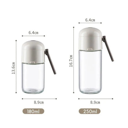 Monzzi Salt and Spice Glass Shaker with Built-In Measuring Spoon