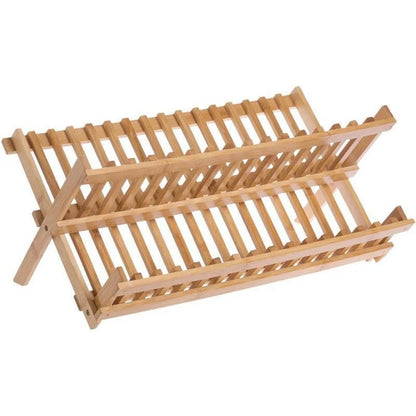 Collapsible Bamboo Rack for Drying and Organizing Monzzi Plates