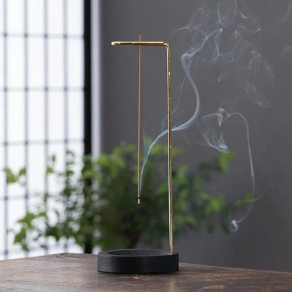 Monzzi Aromatherapy Reverse Incense Holder in Wood and Metal