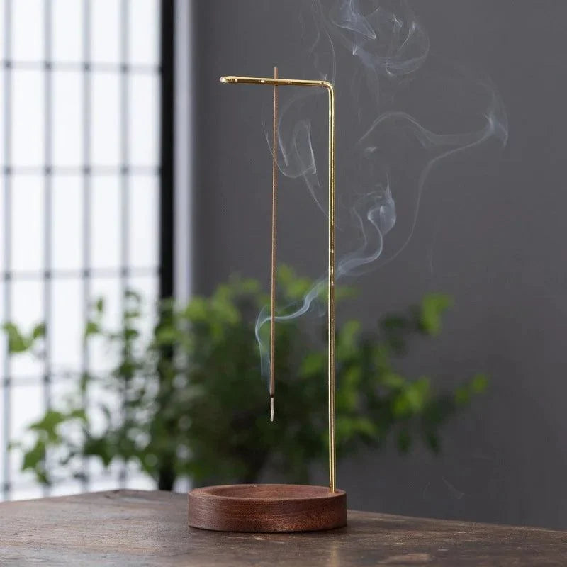 Monzzi Aromatherapy Reverse Incense Holder in Wood and Metal