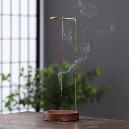 Monzzi Aromatherapy Reverse Incense Holder in Wood and Metal