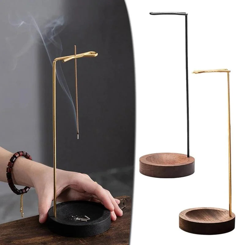 Monzzi Aromatherapy Reverse Incense Holder in Wood and Metal