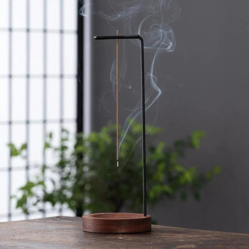 Monzzi Aromatherapy Reverse Incense Holder in Wood and Metal