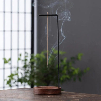 Monzzi Aromatherapy Reverse Incense Holder in Wood and Metal