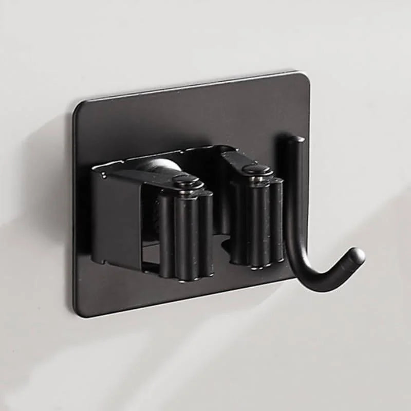 Stainless Steel Wall-Mounted Broom Holder with Monzzi Hook