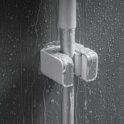 Monzzi Adjustable Wall-Mounted Broom and Mop Holder