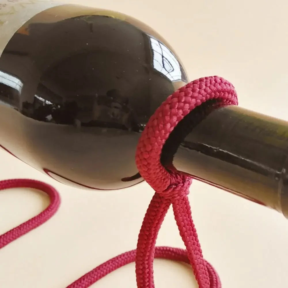 Rope-Shaped Wine Holder for Kitchen and Bar by Monzzi