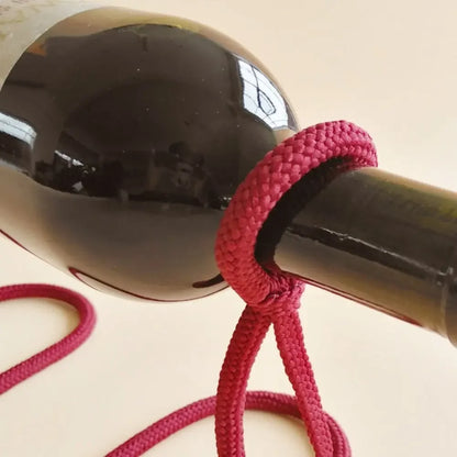 Rope-Shaped Wine Holder for Kitchen and Bar by Monzzi