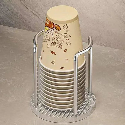 Stainless Steel and Acrylic Disposable Cup Organizer Stand