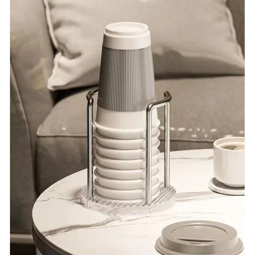 Stainless Steel and Acrylic Disposable Cup Organizer Stand