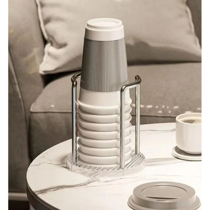 Stainless Steel and Acrylic Disposable Cup Organizer Stand