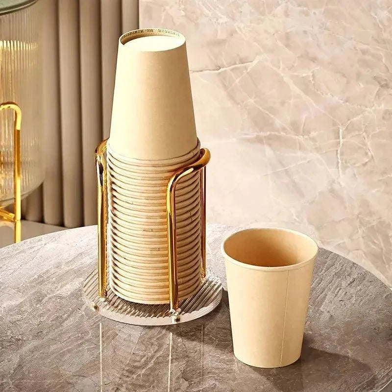 Stainless Steel and Acrylic Disposable Cup Organizer Stand