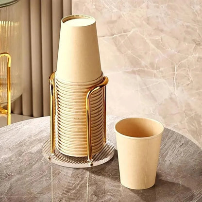Stainless Steel and Acrylic Disposable Cup Organizer Stand