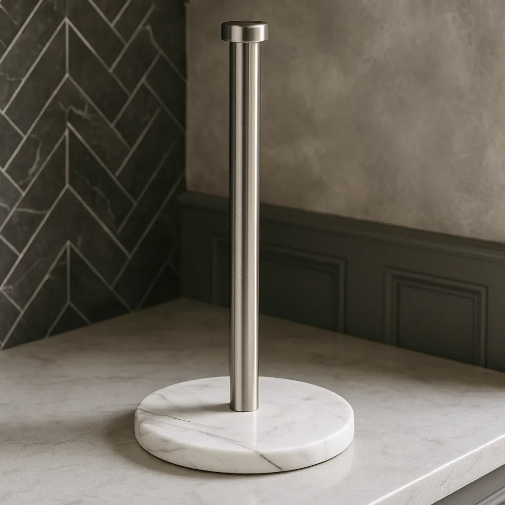 Monzzi Golden Marble Paper Towel and Plastic Wrap Dispenser