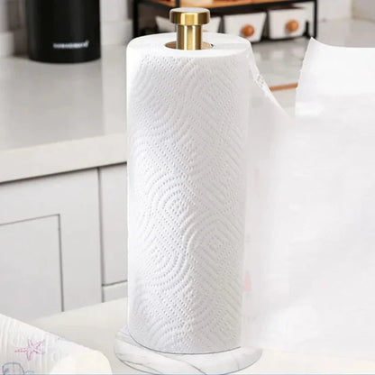 Monzzi Golden Marble Paper Towel and Plastic Wrap Dispenser