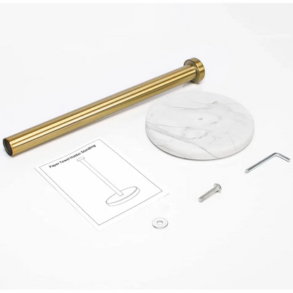 Monzzi Golden Marble Paper Towel and Plastic Wrap Dispenser