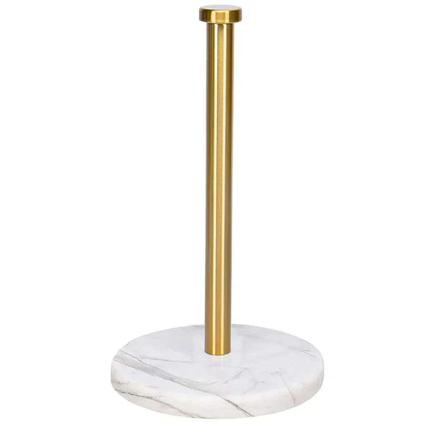Monzzi Golden Marble Paper Towel and Plastic Wrap Dispenser