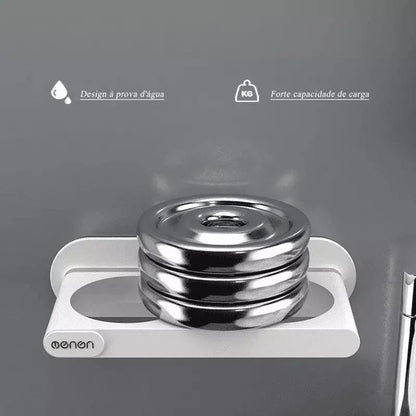 Wall-Mounted Hair Dryer Holder with Monzzi Storage Compartments