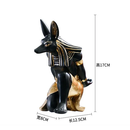 Monzzi Egyptian-Style Anubis Resin Wine Holder