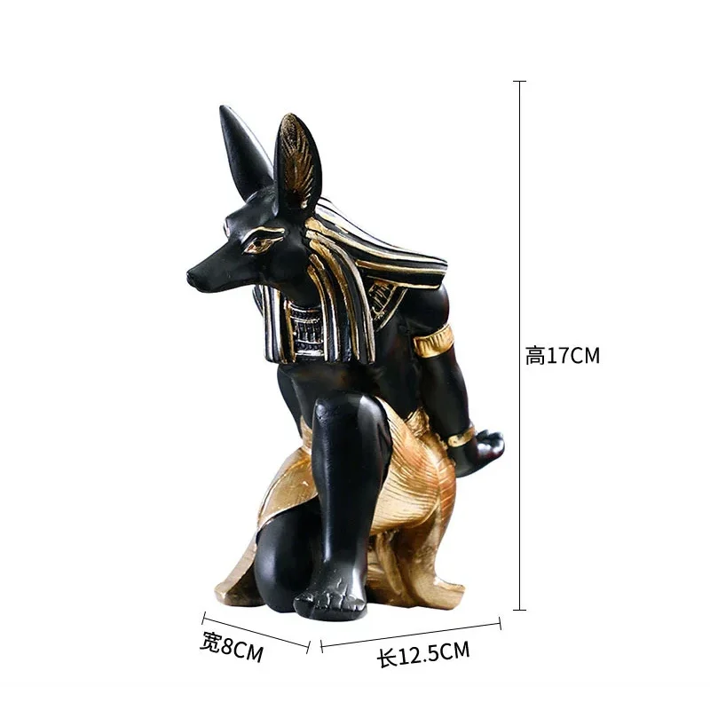 Monzzi Egyptian-Style Resin Anubis Wine Holder