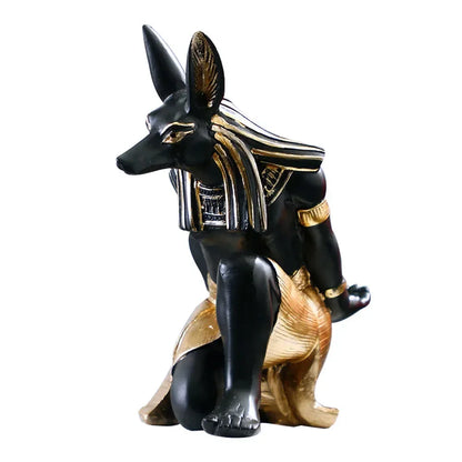 Monzzi Egyptian-Style Resin Anubis Wine Holder
