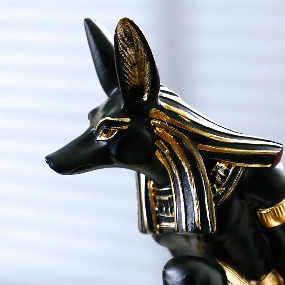 Monzzi Egyptian-Style Anubis Resin Wine Holder