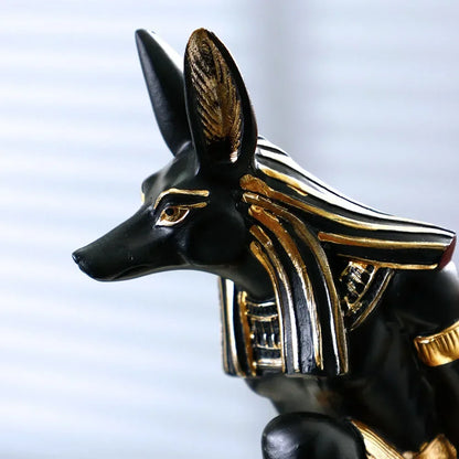 Monzzi Egyptian-Style Resin Anubis Wine Holder