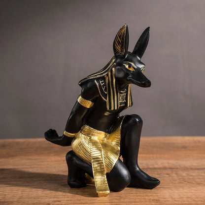 Monzzi Egyptian-Style Anubis Resin Wine Holder