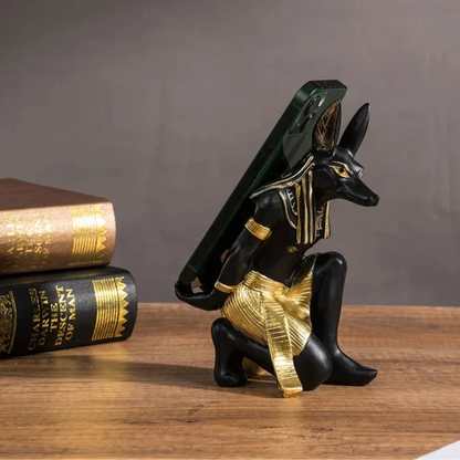 Monzzi Egyptian-Style Resin Anubis Wine Holder