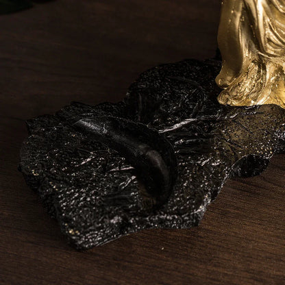 Golden Resin Wine Holder - War Horse Design