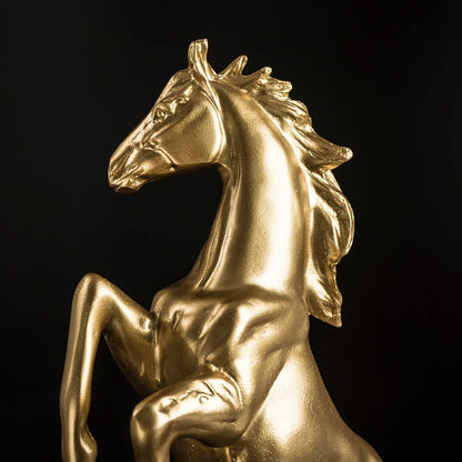 Golden Resin Lenogue War Horse Wine Holder