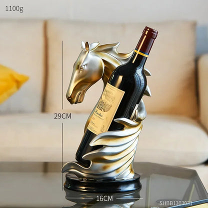Elegant Resin Horse Wine Holder - Luxurious Monzzi Design