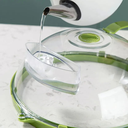 Monzzi Tampa Microwave Lid with Anti-Splash Design and Water Dispenser
