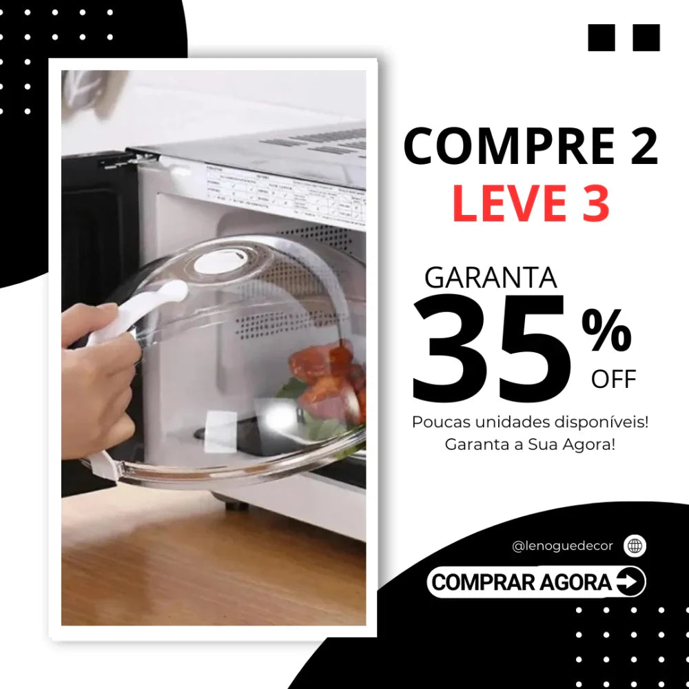 Monzzi Microwave and Oven Splash Guard with Steam Vent Lid