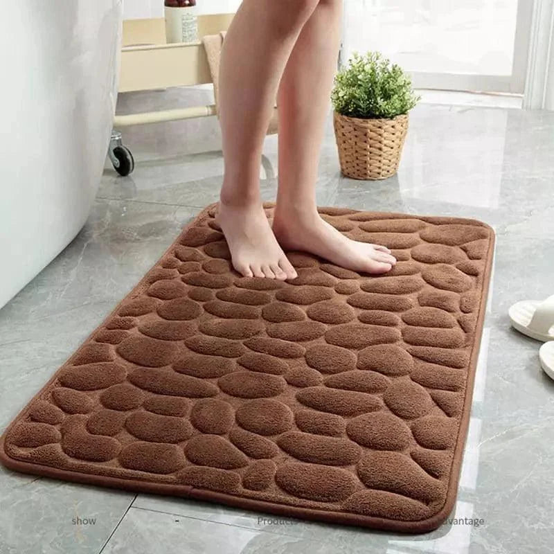Monzzi Non-Slip Absorbent Cotton Bath Mat