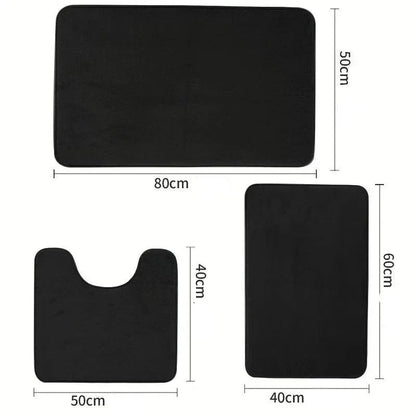 Monzzi Foam-Backed Non-Slip Velvet Bath Mat