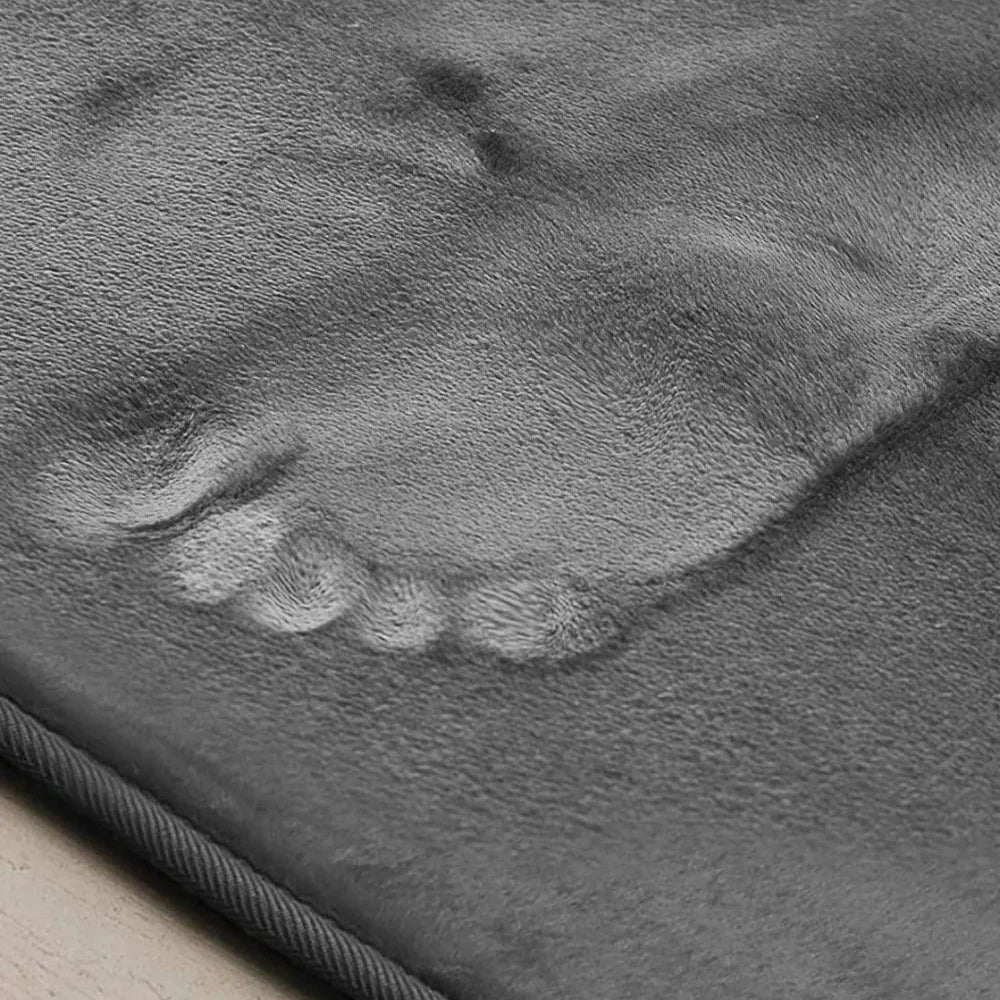Monzzi Foam-Backed Non-Slip Velvet Bath Mat