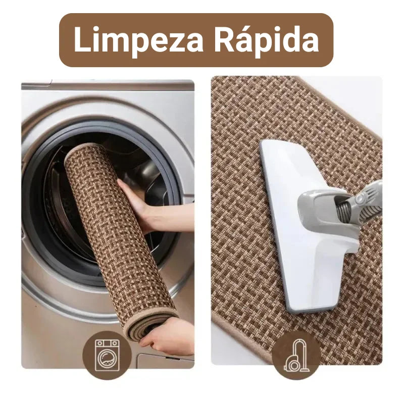 Monzzi Kitchen Geometric Pattern Non-Slip Washable Rug