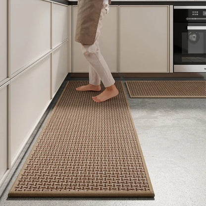 Monzzi Kitchen Geometric Pattern Non-Slip Washable Rug
