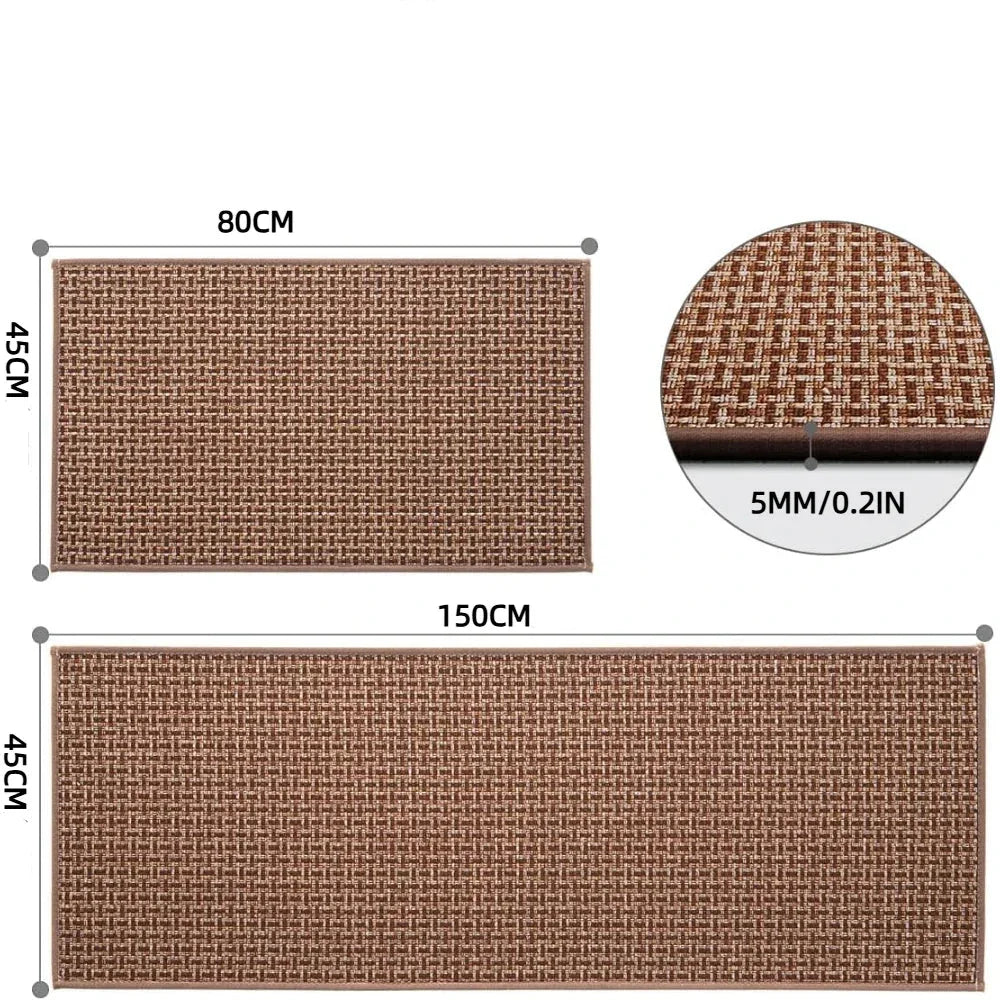 Monzzi Kitchen Geometric Pattern Non-Slip Washable Rug