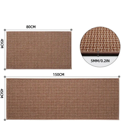 Monzzi Kitchen Geometric Pattern Non-Slip Washable Rug