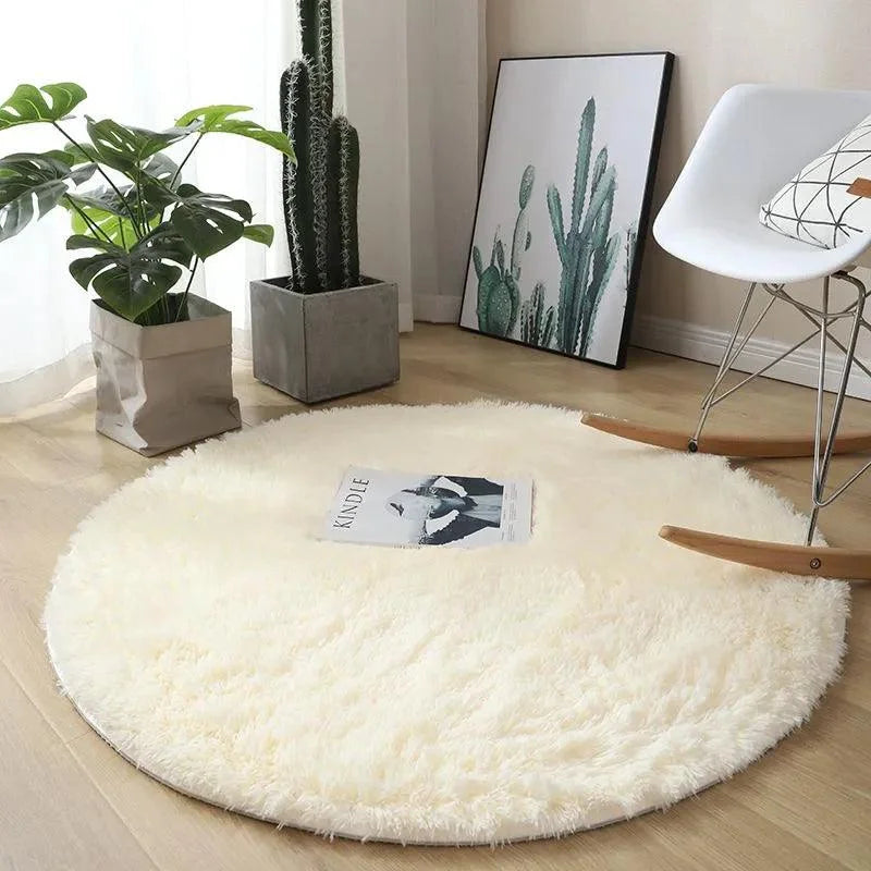 Monzzi  Round Plush Non-Slip Area Rug for Living Room and Bedroom