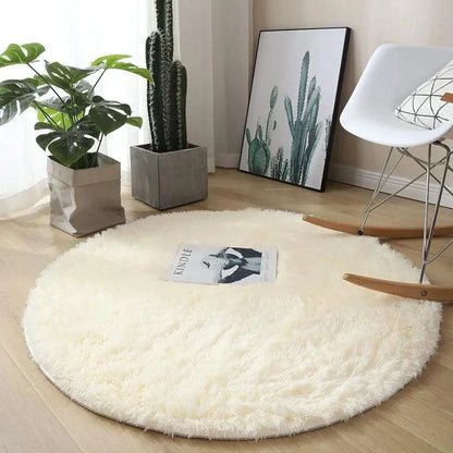 Monzzi  Round Plush Non-Slip Area Rug for Living Room and Bedroom