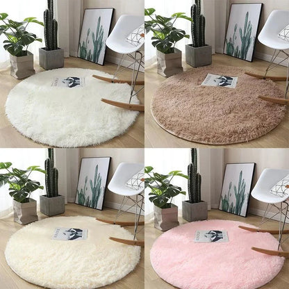 Monzzi  Round Plush Non-Slip Area Rug for Living Room and Bedroom